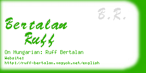 bertalan ruff business card